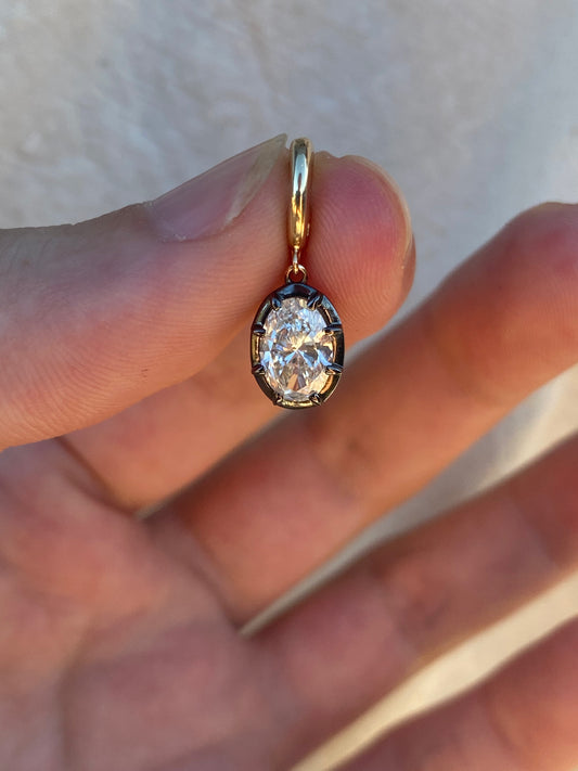 14kt 1.07ctw lab diamond pendant