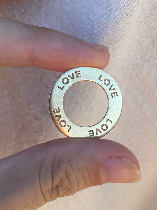 14kt love pendant
