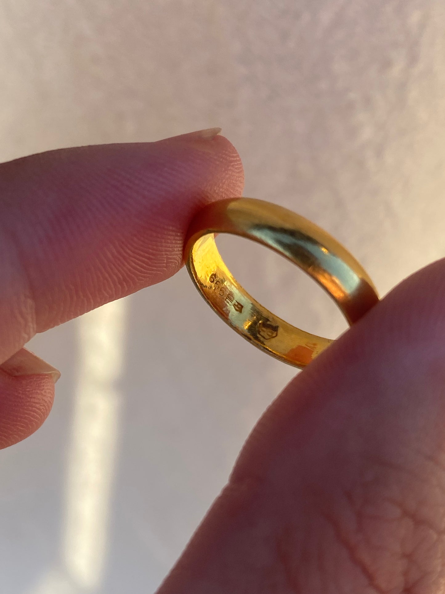 24kt vintage solid band