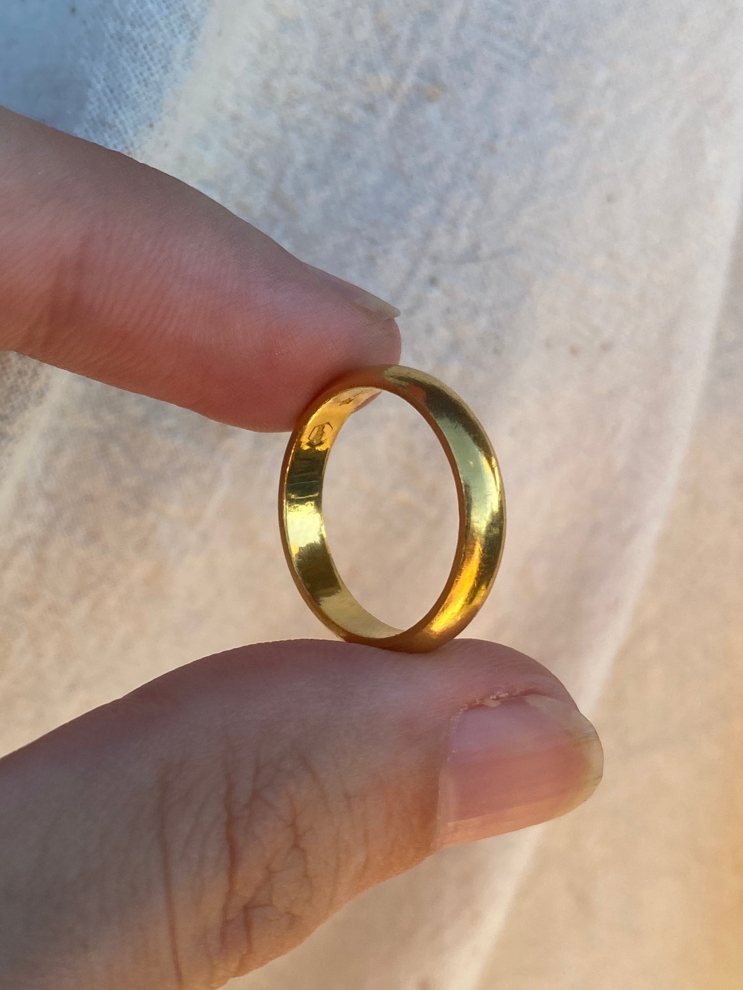 24kt vintage solid band