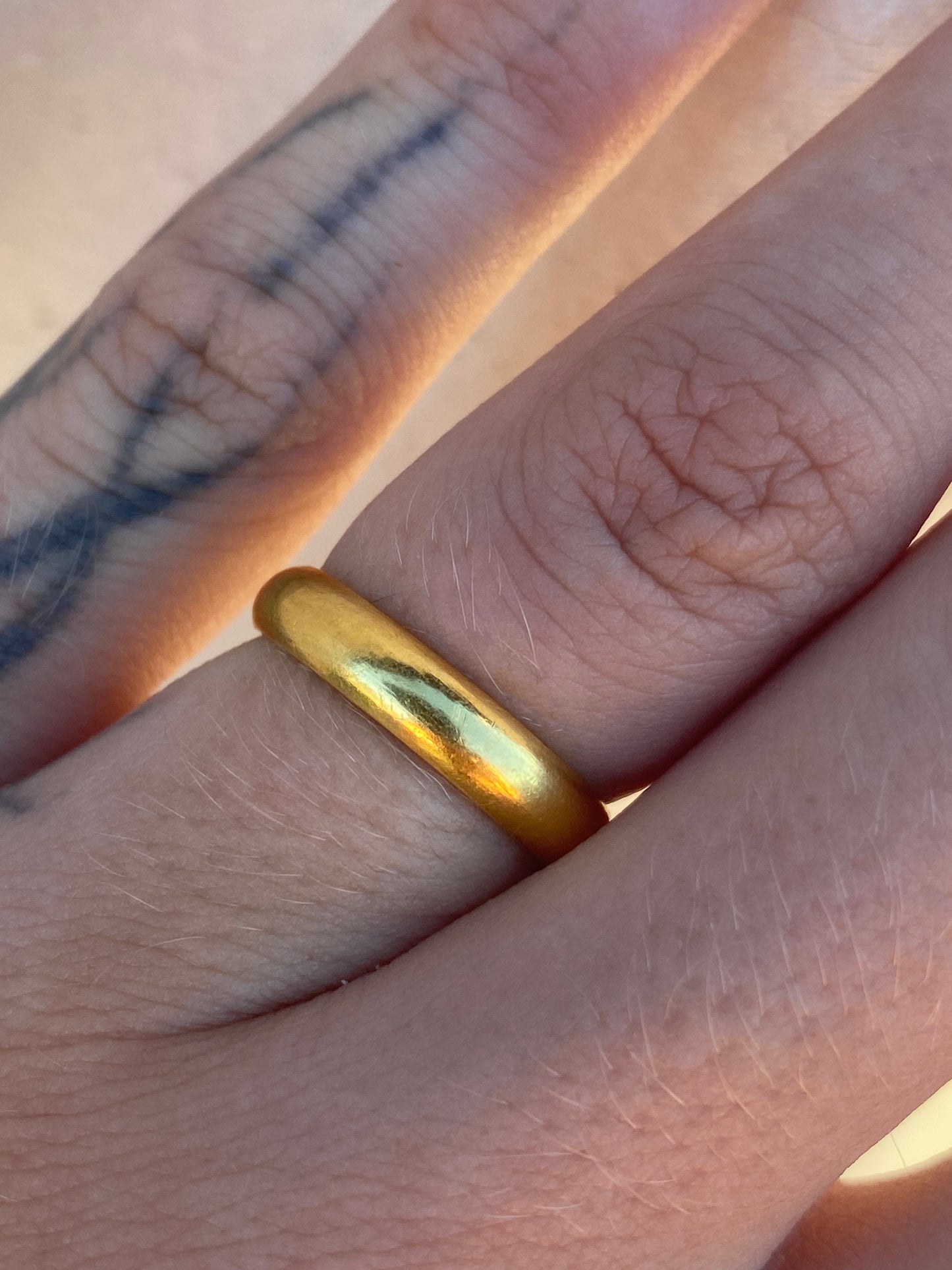 24kt vintage solid band