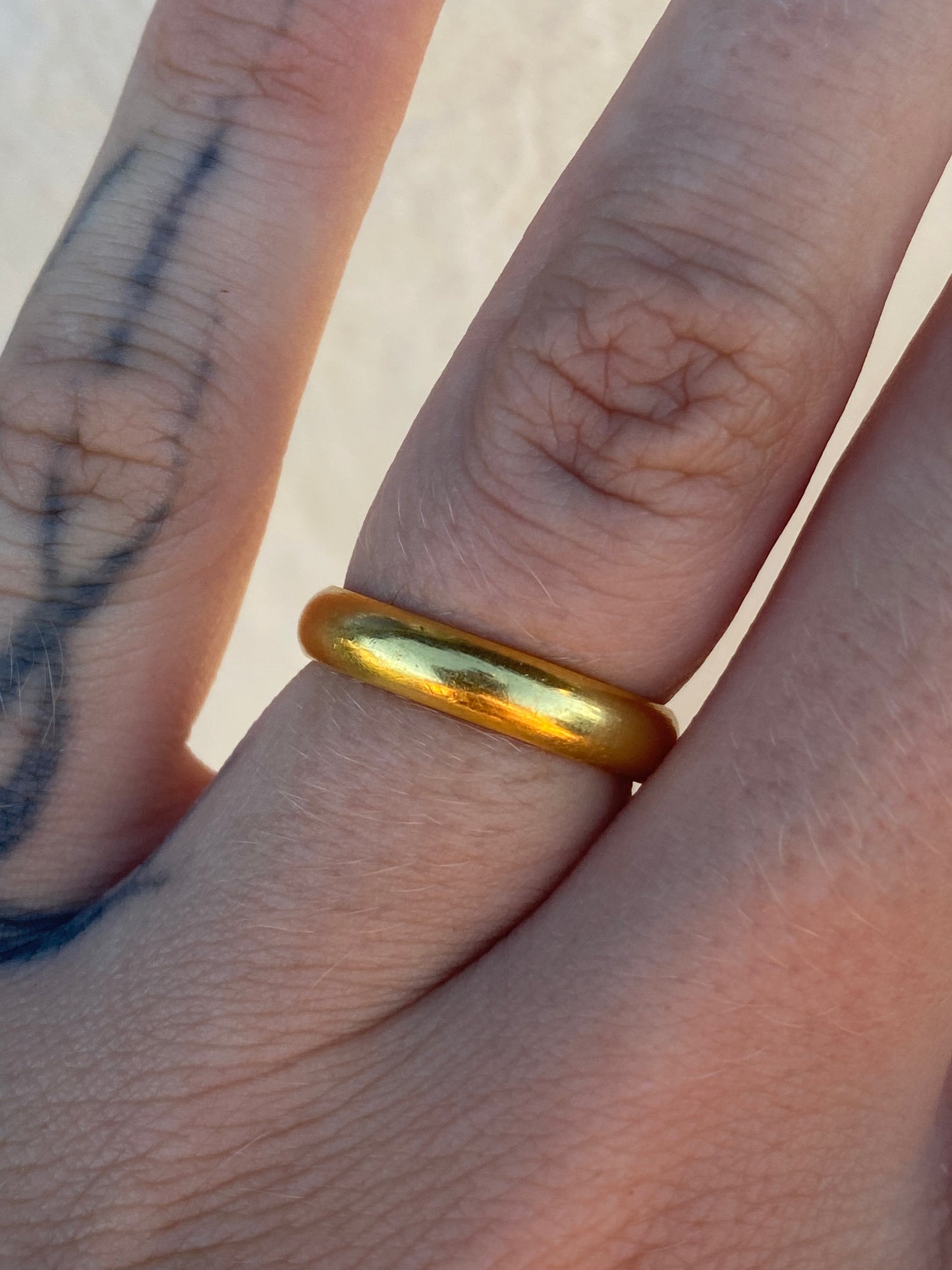24kt vintage solid band
