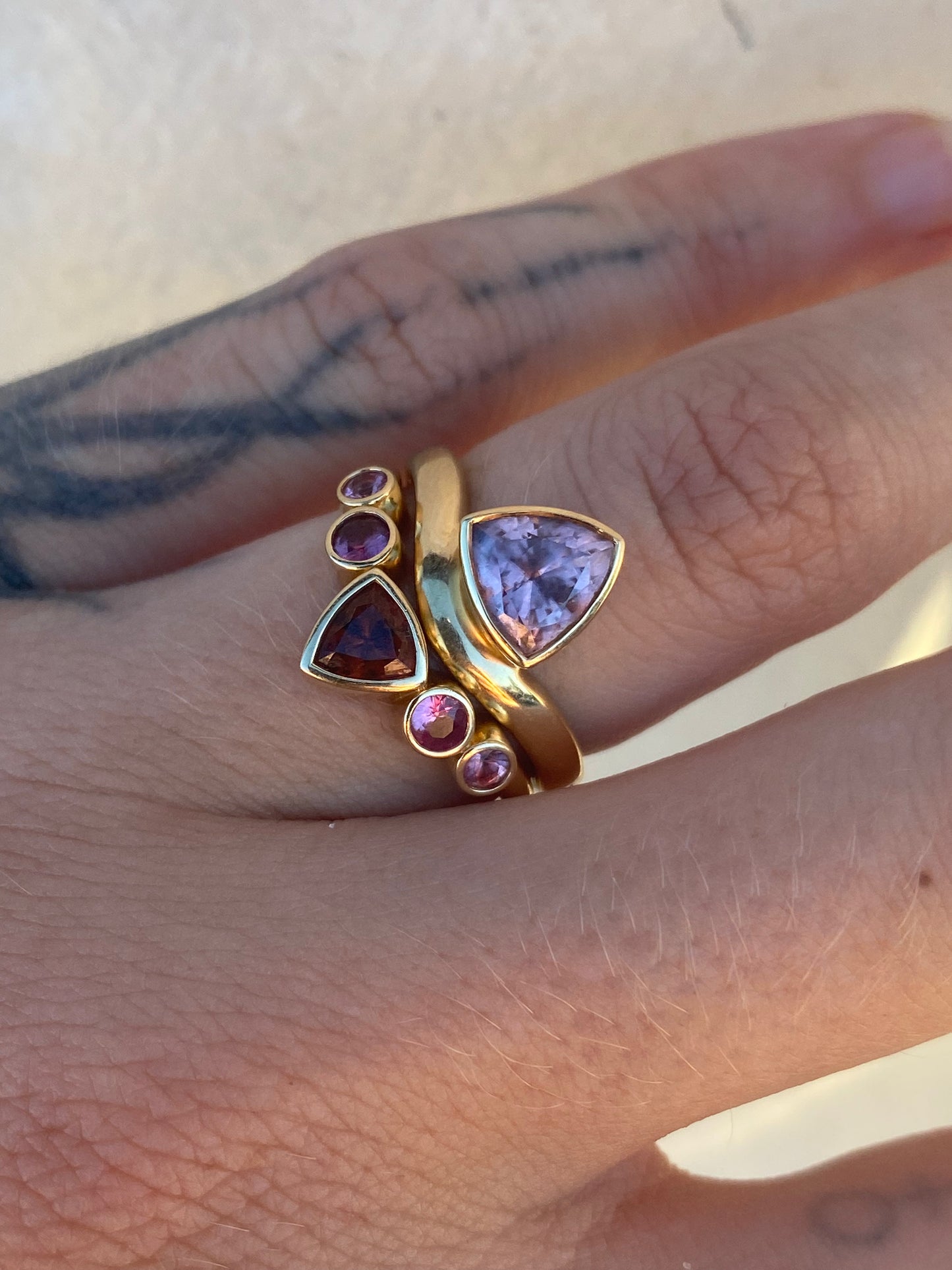 14kt Marrow bezel morganite ring
