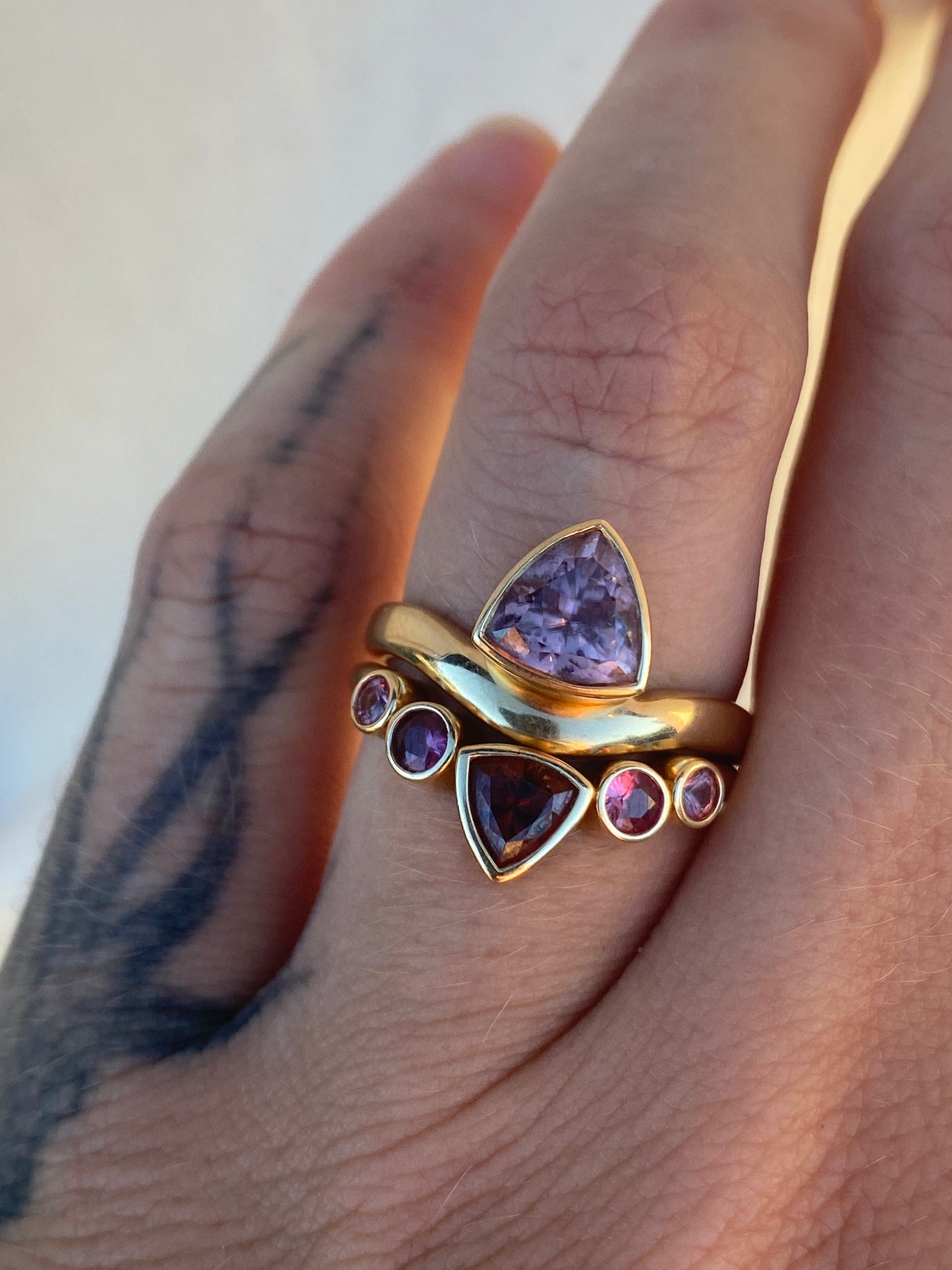 14kt Marrow bezel morganite ring