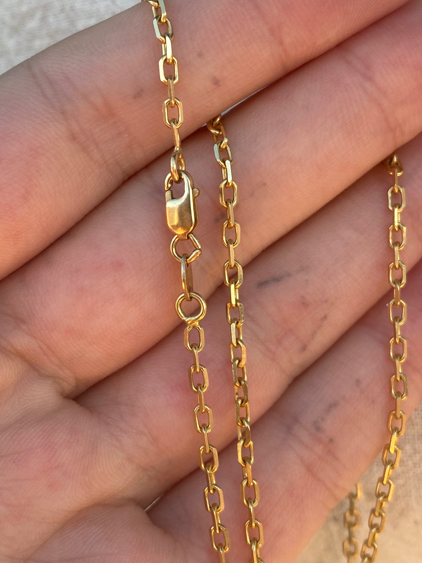 18kt 19" vintage biker chain