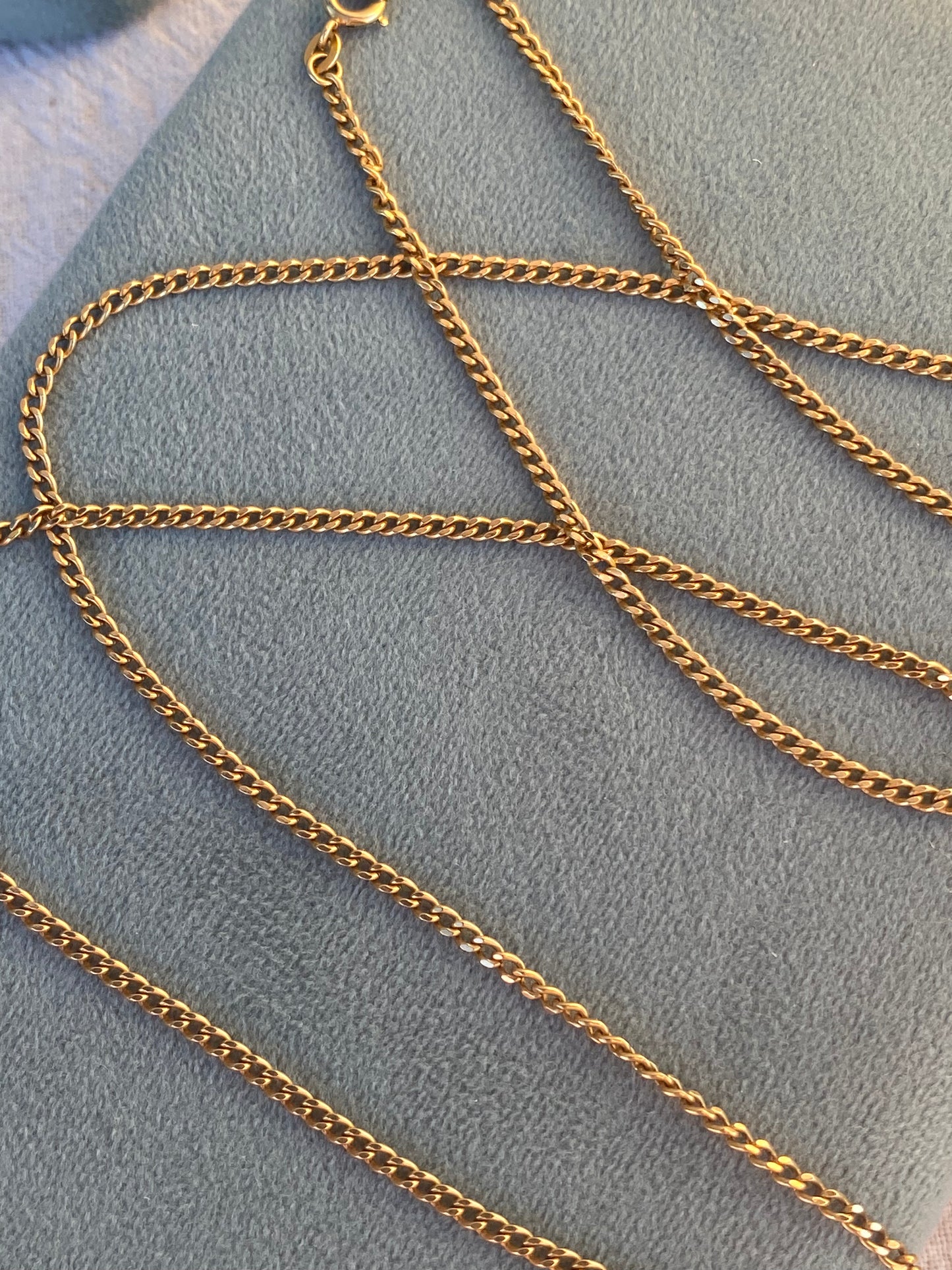 18kt 24" vintage curb chain