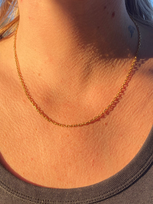 18kt 19" vintage biker chain