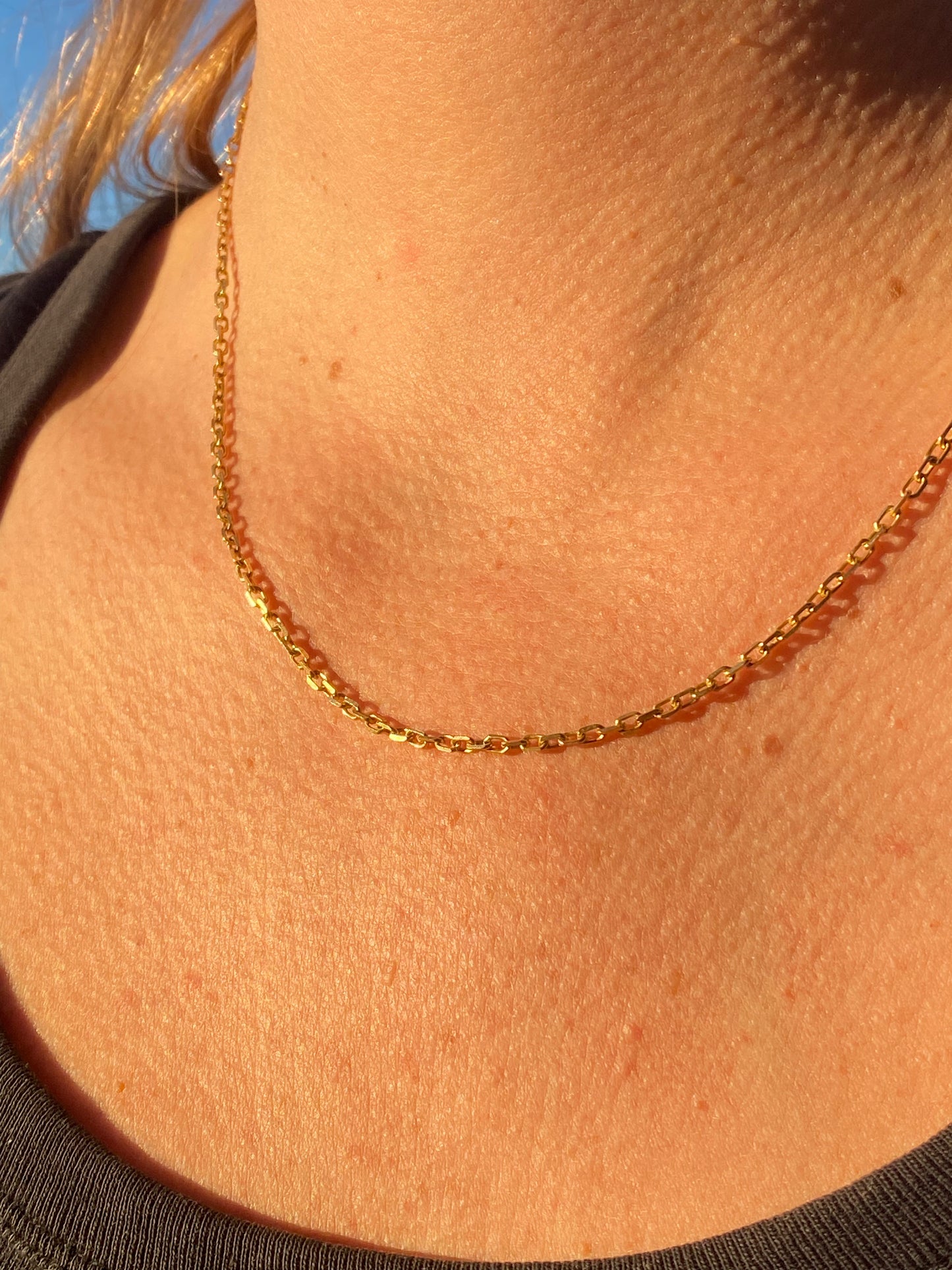 18kt 19" vintage biker chain